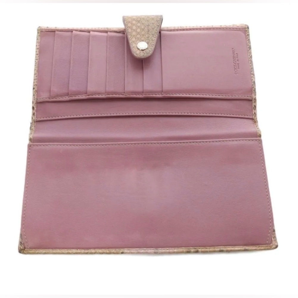 Dolce & Gabbana Multicolor Python Flap Wallet w/ … - image 4